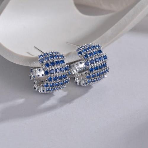 Luxurious Brilliant Micro-Paved Hoop Earrings