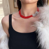 Braided Choker with Cat's Eye Stones - Camille Closure