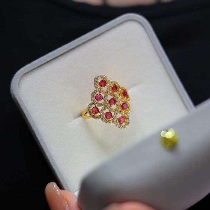 Real Ruby Royal Frame Ring