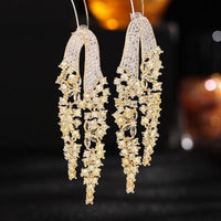 Royal Style Fancy Bloom Large Drop Earrings