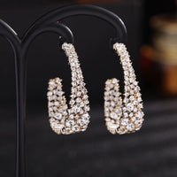 Fancy Dazzling Star Hoop Earrings