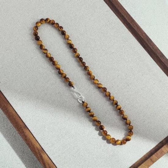 Chic Maillard Tiger-Eye Beads Necklace