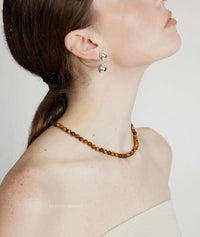 Chic Maillard Tiger-Eye Beads Necklace