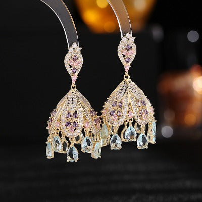 Wind Bell-Inspired French Palace Earrings