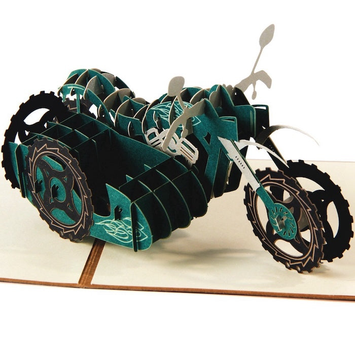 3D Gift Card for Him - Jeep and Motorbike Design