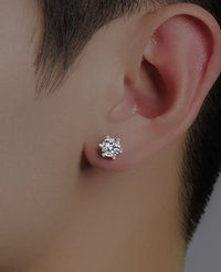 Classic 6 Claws Solitaire Earring - Moissanite Stone