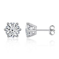 Classic 6 Claws Solitaire Earring - Moissanite Stone