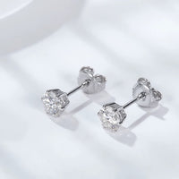 Classic 6 Claws Solitaire Earring - Moissanite Stone