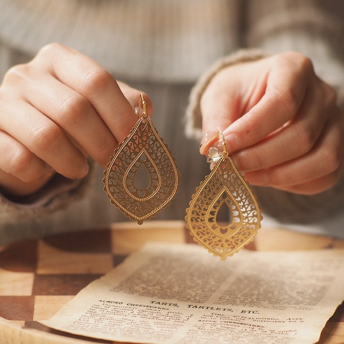 Filigree Style Bohemia Flower Earrings