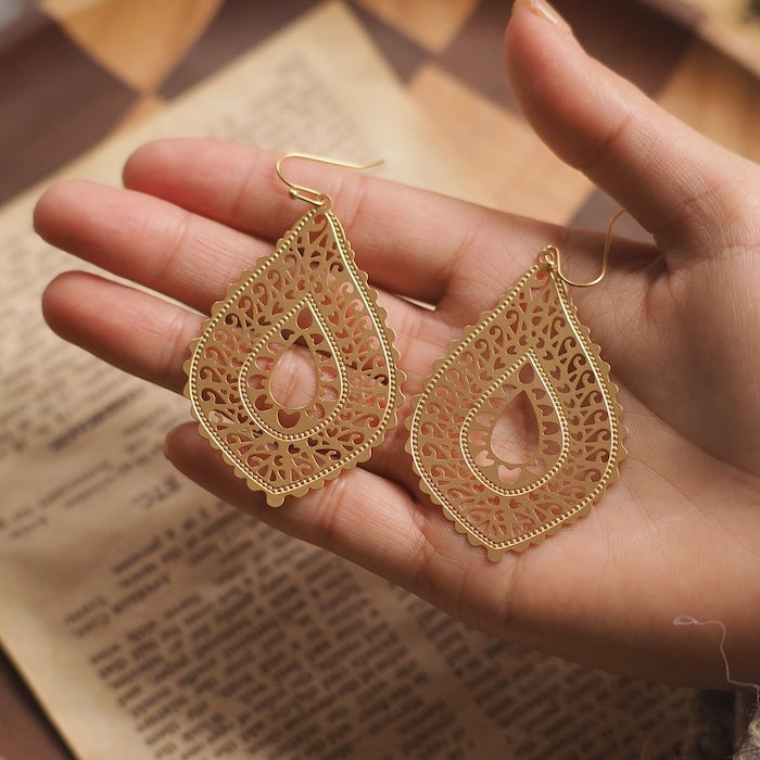 Filigree Style Bohemia Flower Earrings