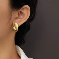 Minimalist U Shape Gold Ear Studs