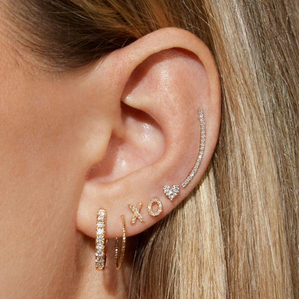 Sparkling XOXO Small Ear Studs