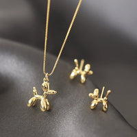 Cute Balloon Dog Pendant Necklace