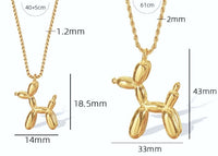 Cute Balloon Dog Pendant Necklace