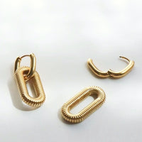 Minimalist Double Chain Drop Earrings