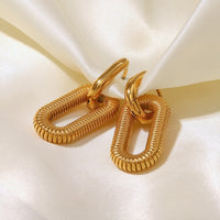 Minimalist Double Chain Drop Earrings