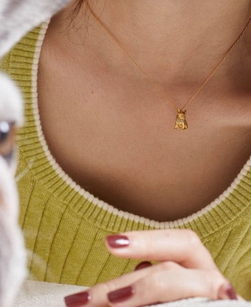 Adorable French Bulldog Charm Necklace