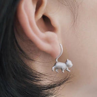 Cute Cat Design Playful Earrings