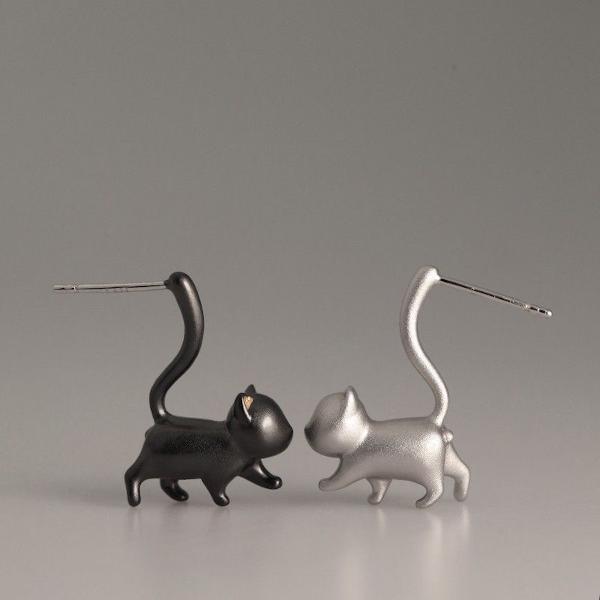 Cute Cat Design Playful Earrings