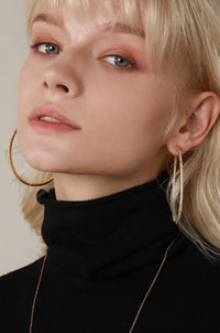 Oversized Sparkling Hoop Earrings-360 Degree Glamour