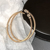 Oversized Sparkling Hoop Earrings-360 Degree Glamour