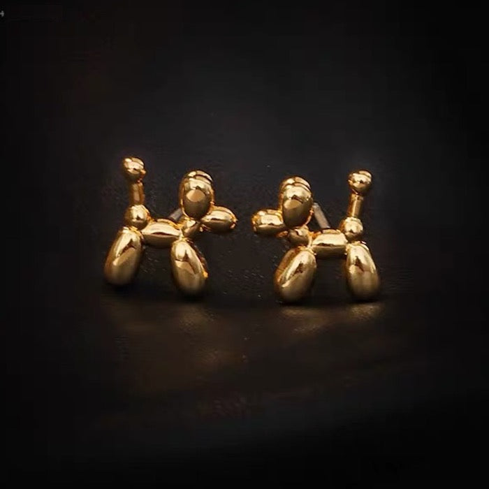 Cute Ballon Dog Small Ear Studs