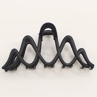 Large Claw Metal Hair Clips - Double Wave Line