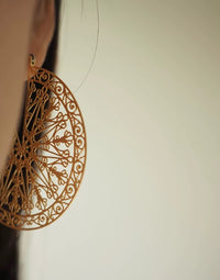 Greek Style Filigree Ferris Wheel Earrings