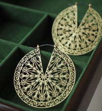 Greek Style Filigree Ferris Wheel Earrings