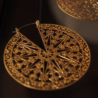 Greek Style Filigree Ferris Wheel Earrings