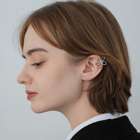 Elegant small sparkling flower ear cuff-one piece