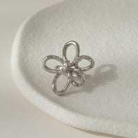 Elegant small sparkling flower ear cuff-one piece