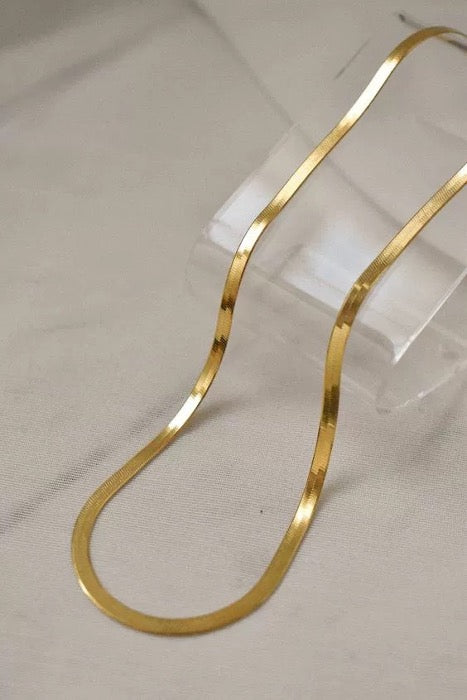 Unisex Herringbone Chain - 5mm width - Gold, Rose Gold n Silver