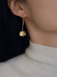 Unique Tulip Flower Longline Earrings