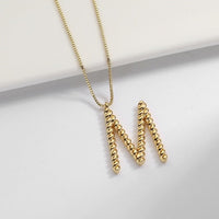 Letter Charm A-Z Braided Longline Necklaces