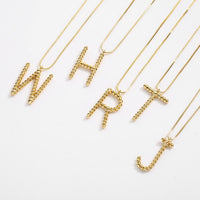 Letter Charm A-Z Braided Longline Necklaces