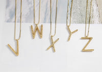 Letter Charm A-Z Braided Longline Necklaces