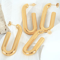 Bold Look Minimalist Link Drop Earrings