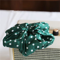 Polka Dot 100% Silk Hair Scrunchie-6cm wide