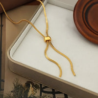 Triangle Bone Chain Pull-Out Necklace