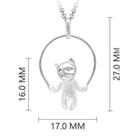 Cute Rope Skipping Cat Necklace