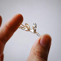 Deer Design Double-Sided Ear Stud