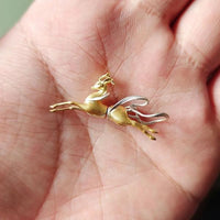 Deer Design Double-Sided Ear Stud