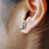 Deer Design Double-Sided Ear Stud