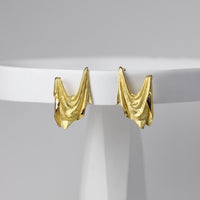 Unique  Silk Cloth Ear cuff - One piece