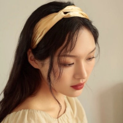 100% Silk Headband with Knot - 19 mm