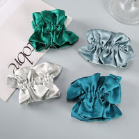 Chic 100% Silk Skirt Design Hair Scrunchie-Double Layer