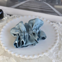 Chic 100% Silk Skirt Design Hair Scrunchie-Double Layer