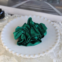 Chic 100% Silk Skirt Design Hair Scrunchie-Double Layer