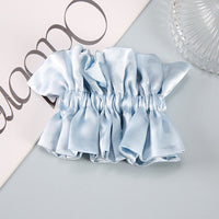 Chic 100% Silk Skirt Design Hair Scrunchie-Double Layer